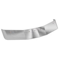 Panelite - Kenworth W990, T880 & T680 Mid-Roof 12" Stainless Steel Sun Visor - Amber LEDs (3/4" Round Lights)