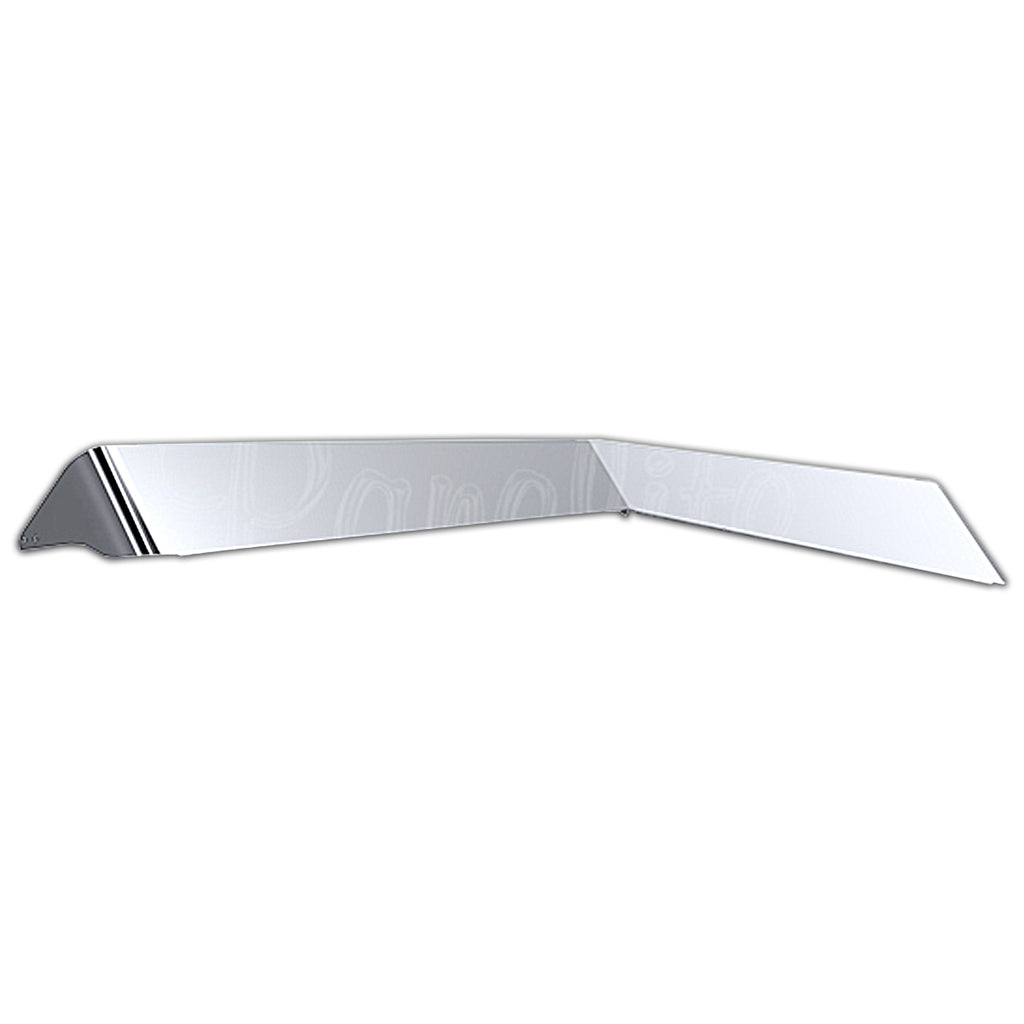 Panelite - Peterbilt 567/579 and Kenworth T680/T880 or W990 Lowroof/Daycab Stainless Steel Reverse Bowtie Sun Visor