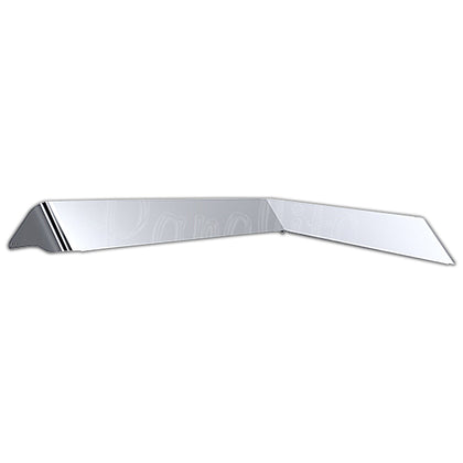Panelite - Peterbilt 567/579 and Kenworth T680/T880 or W990 Lowroof/Daycab Stainless Steel Reverse Bowtie Sun Visor