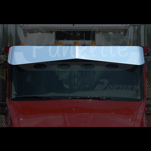 Panelite - Peterbilt 567/579 and Kenworth T680/T880 or W990 Lowroof/Daycab Stainless Steel Reverse Bowtie Sun Visor