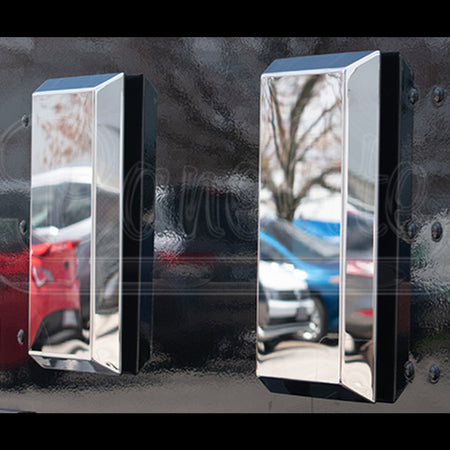 Panelite - Peterbilt or Kenworth Stainless Steel Vent Covers (Pair) - Berube's Truck Accessories