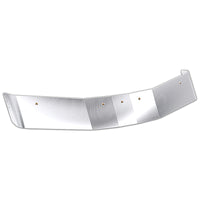 Panelite - Kenworth T680 Mid-Roof/High-Roof 12" Stainless Steel A-Pillar Turning Vanes Sun Visor - Amber LEDs (5 x 3/4" Round Lights)