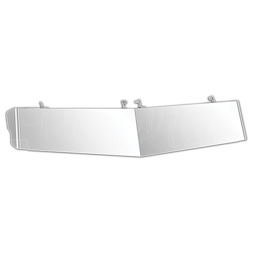 Panelite - Peterbilt 589 High Roof Stainless Steel V-Bottom Sun Visor