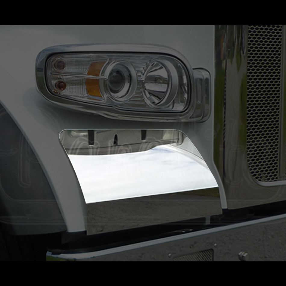 Panelite - 2013+ Peterbilt 567 Blank  304 or 430 Stainless Steel Fender Guards (Pair)