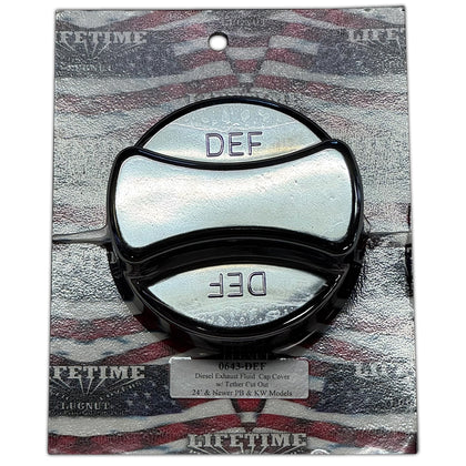 Diesel Exhaust Fluid (DEF) Cap Cover with Tether Cut-Out – Fits 2024 & Newer Peterbilt & Kenworth
