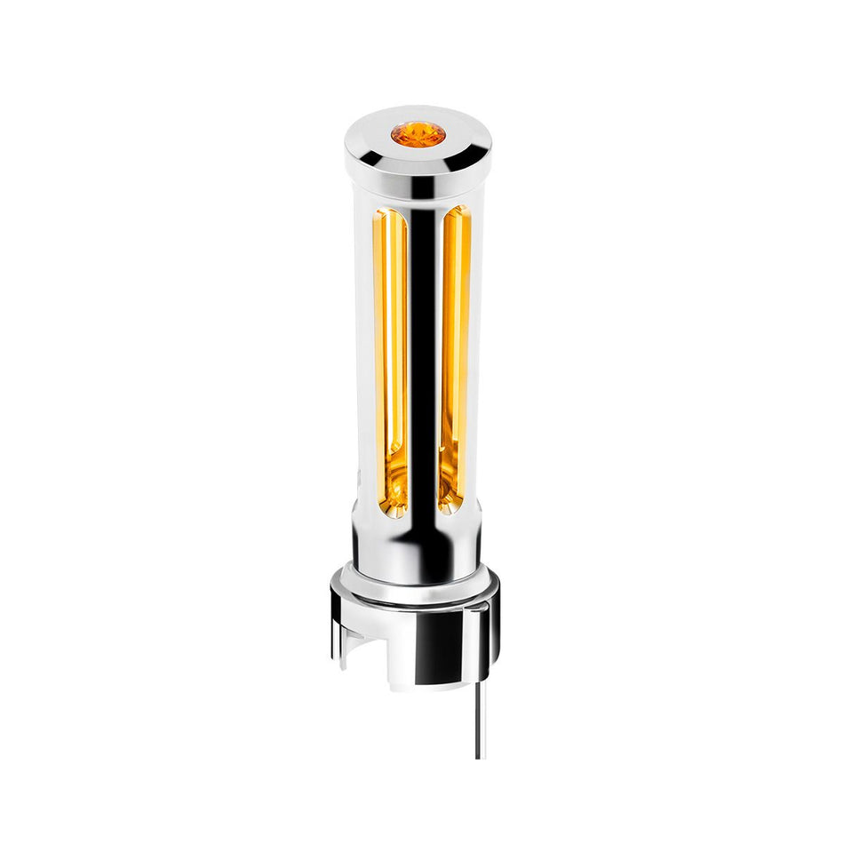 Thread-On Chrome or Matte Black Sonoma Style Gearshift Knob With LED 13/15/18 Speed Adapter (Various Colors)