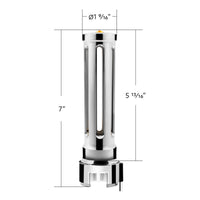 Thread-On Chrome or Matte Black Sonoma Style Gearshift Knob With LED 13/15/18 Speed Adapter (Various Colors)