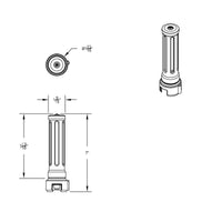 Thread-On Chrome or Matte Black Sonoma Style Gearshift Knob With LED 13/15/18 Speed Adapter (Various Colors)
