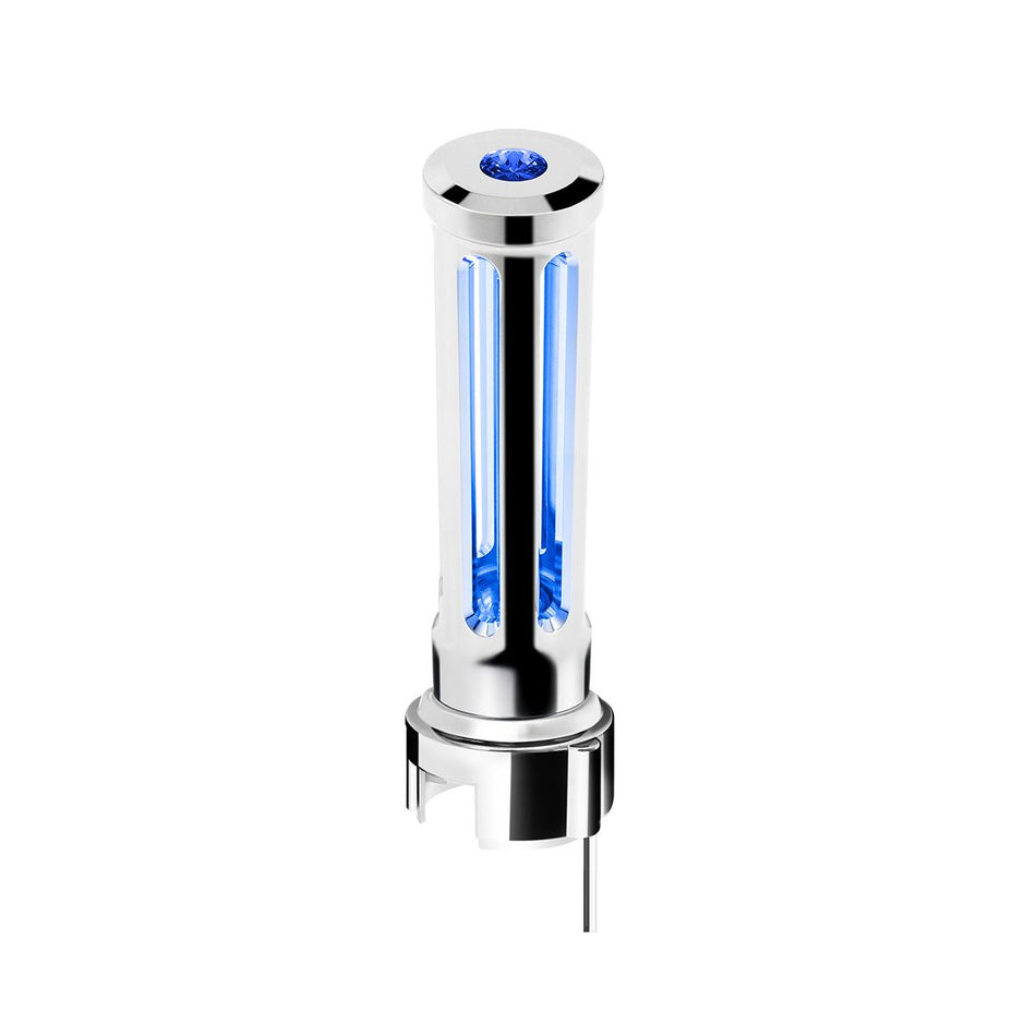 Thread-On Chrome or Matte Black Sonoma Style Gearshift Knob With LED 13/15/18 Speed Adapter (Various Colors)