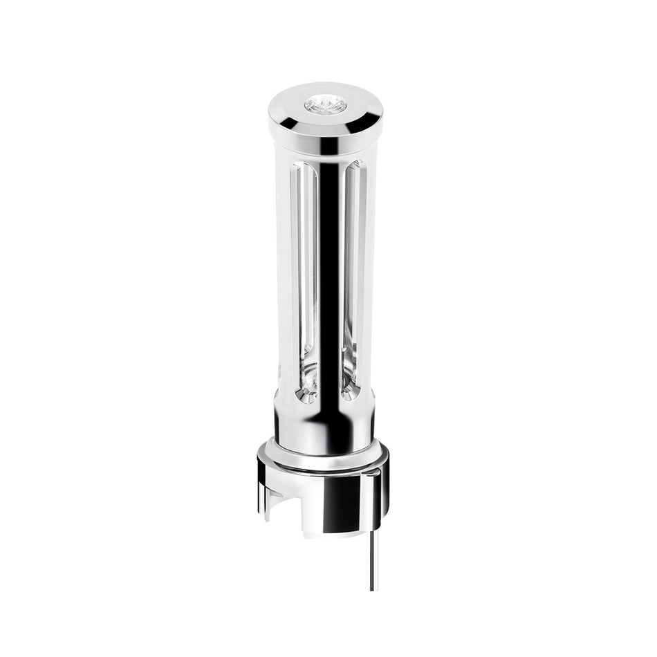 Thread-On Chrome or Matte Black Sonoma Style Gearshift Knob With LED 13/15/18 Speed Adapter (Various Colors)