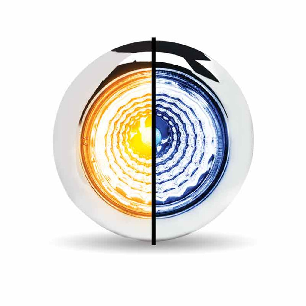 3/4″ Amber Marker to Blue Auxiliary Round Reflector LED Light – 1 Diode