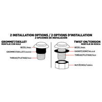 3/4″ Amber Marker to Blue Auxiliary Round Reflector LED Light – 1 Diode