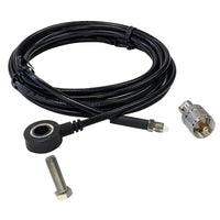 18 ft. Pro Ring Low Profile Coax Cable w/ 1/2" Hole, Quick-On PL259 & 3/8" Bolt