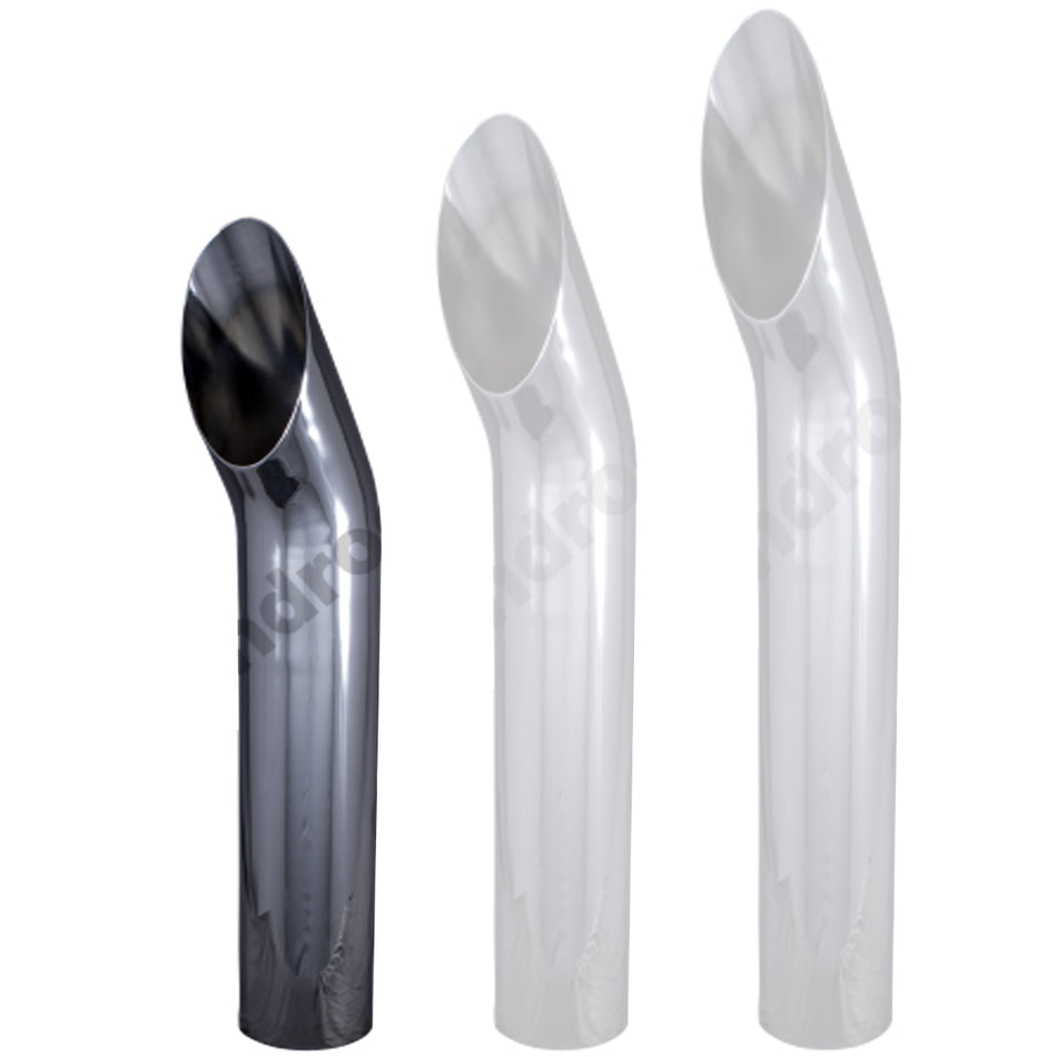Grand Rock - 8" x 54", 60" or 68" Aussie O.D. Chrome Spool Pipe (Bottom)