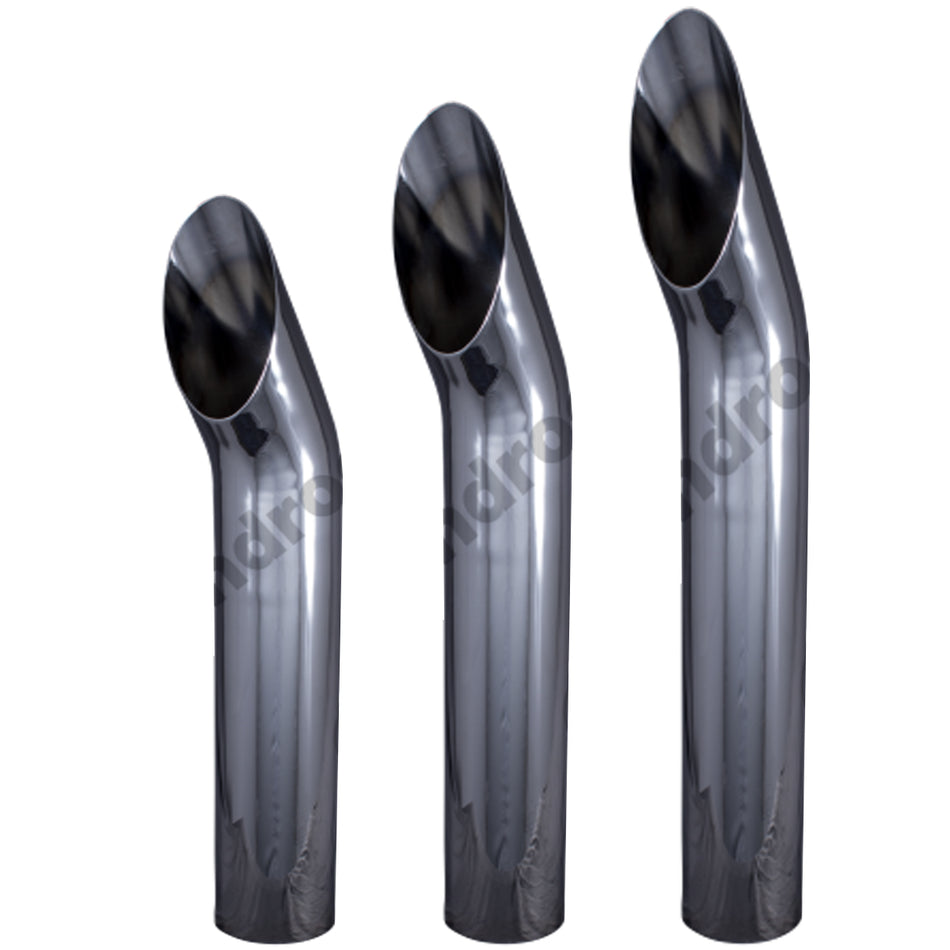 Grand Rock - 8" x 54", 60" or 68" Aussie O.D. Chrome Spool Pipe (Bottom)