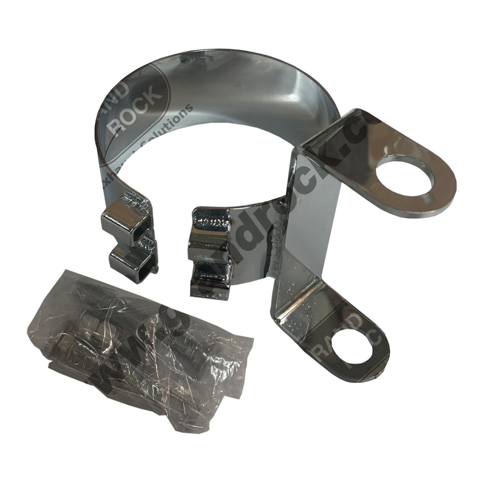 Grand Rock - 3" x 6", 7" or 8" Exhaust Stack Chrome Slide Mount Bracket
