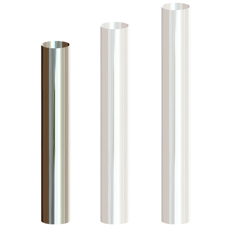 Grand Rock - 7" x 54", 60" or 68" O.D. Straight Cut Chrome Exhaust Stack