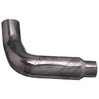 Grand Rock - Tapered 7" 2-Bend O.D. Reduced to 5" O.D. Chrome Exhaust Pipe (Left or Right)