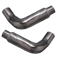 Grand Rock - Tapered 7" 2-Bend O.D. Reduced to 5" O.D. Chrome Exhaust Pipe (Left or Right)