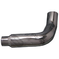 Grand Rock - Tapered 7" 2-Bend O.D. Reduced to 5" O.D. Chrome Exhaust Pipe (Left or Right)
