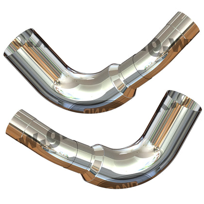 Grand Rock - Kenworth 7" 2-Bend O.D. Reduced to 5" I.D. Chrome Exhaust Pipe (Right)