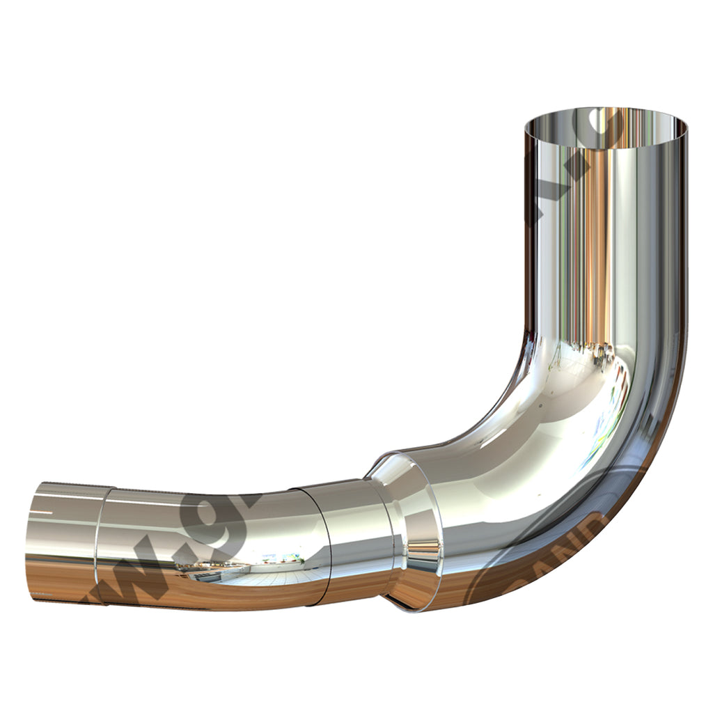 Grand Rock - Kenworth 7" 2-Bend O.D. Reduced to 5" I.D. Chrome Exhaust Pipe (Right)