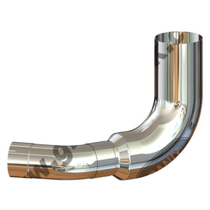 Grand Rock - Kenworth 7" 2-Bend O.D. Reduced to 5" I.D. Chrome Exhaust Pipe (Right)