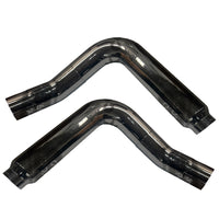 Tapered 7" Long 2-Bend O.D. Reduced to 5" O.D. Chrome Exhaust Pipe (Left or Right Side)