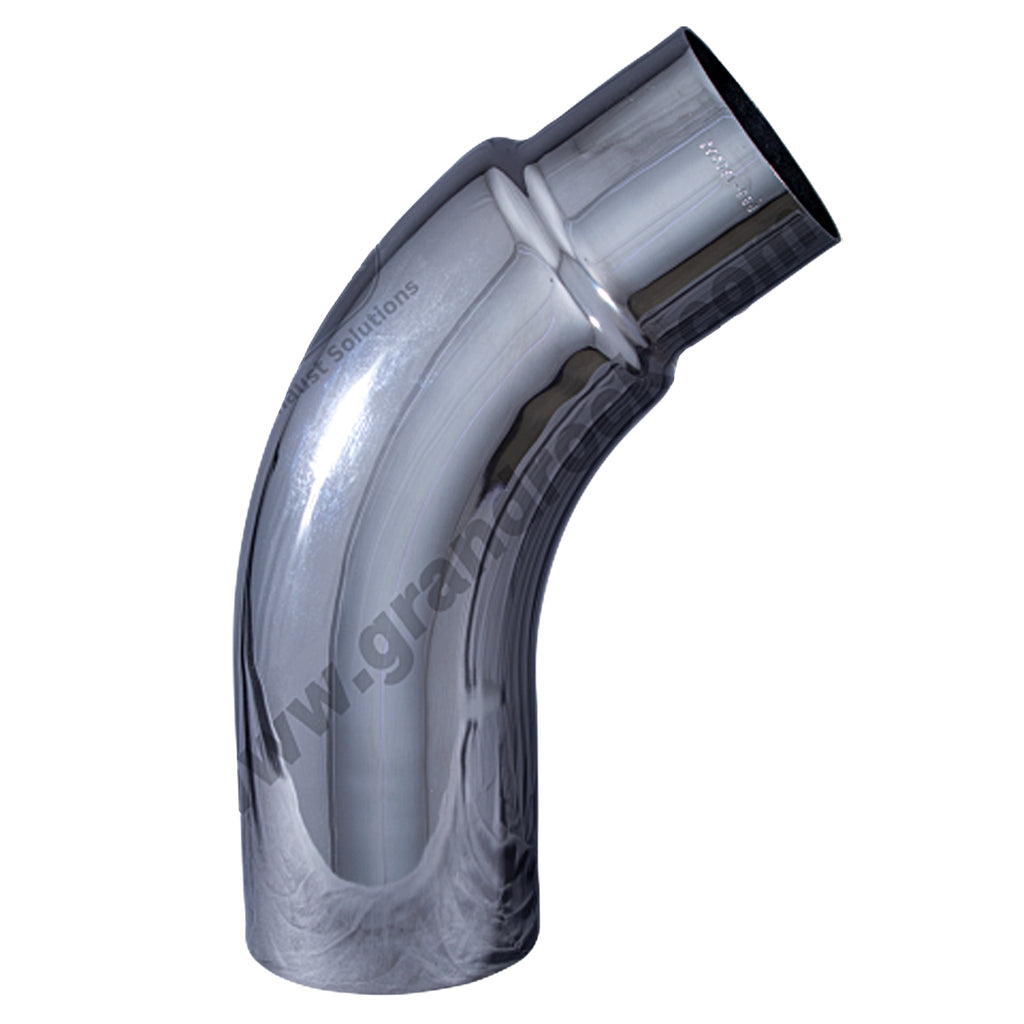 Grand Rock - Tapered 6", 7" or 8" x 60 Degree Reduced to 5" O.D. Chrome Exhaust Pipe