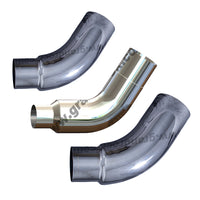Grand Rock - Tapered 6", 7" or 8" x 60 Degree Reduced to 5" O.D. Chrome Exhaust Pipe