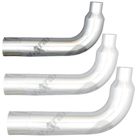 Tapered 6", 7" or 8" 90 Degree 29" x 20" Reduced to 5" O.D. Chrome Exhaust Pipe