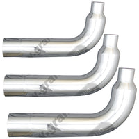 Tapered 6", 7" or 8" 90 Degree 29" x 20" Reduced to 5" O.D. Chrome Exhaust Pipe