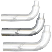 Tapered 6", 7" or 8" 90 Degree 29" x 20" Reduced to 5" O.D. Chrome Exhaust Pipe
