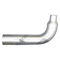 Tapered 6", 7" or 8" 90 Degree 29" x 20" Reduced to 5" O.D. Chrome Exhaust Pipe