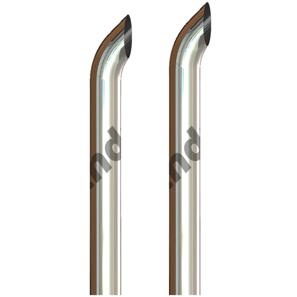 Grand Rock - 6" x 54" or 60" West Coast Curve O.D. Chrome Exhaust Stack