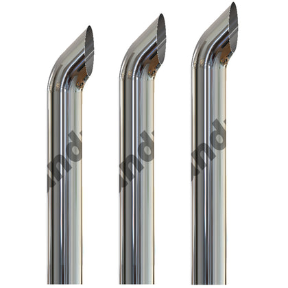 Grand Rock - 7" X 54", 60" or 68" West Coast Curve O.D. Chrome Exhaust Stack