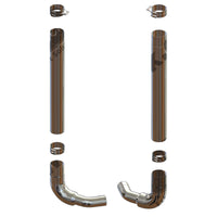 Grand Rock - 1982-2003 Kenworth OTF OE Duplex Kit w Chrome Elbows