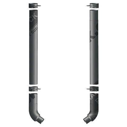 Grand Rock - 2003-Newer Peterbilt 379, OE Fit Chrome Duplex Exhaust Stack Kit