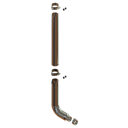 Grand Rock - 1994-2002 Peterbilt 379 Retro Fit Duplex Stack Exhaust Kit