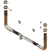 Grand Rock - 1994-2007 Peterbilt 7" SL Stack 90 Degree w/ Flex Pipes & Y-Pipe Exhaust Kit