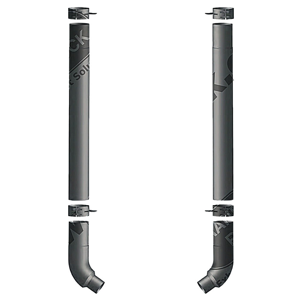 Grand Rock - 1994-2002 Peterbilt 379 8" Chrome Duplex Exhaust Stack Kit