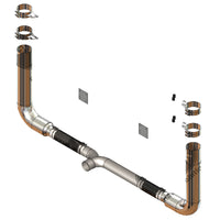 1994-2007 Peterbilt 379 8" Seamless Stack Kit w 90 Degree Bend w/Flex & Y-Pipe