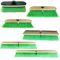 8", 9.5", 10", 14" or 18" Extra Soft Green Nyltex Bristle Brush w Protective Plastic Bumper