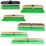 8", 9.5", 10", 14" or 18" Extra Soft Green Nyltex Bristle Brush w Protective Plastic Bumper