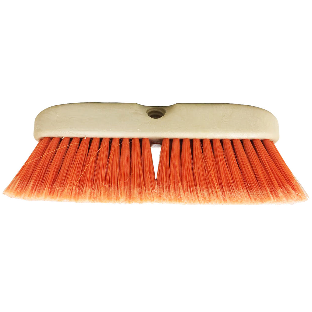 Easy Reach Supply - 10" Acid-Resistant Orange Poly Bristle Truck Wash Brush