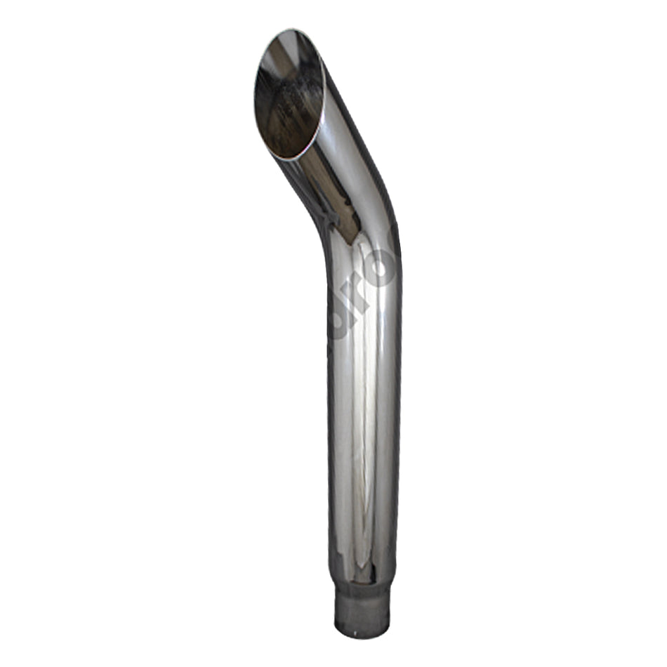 Grand Rock - 6" x 48" Bullhorn Reduced to 5" O.D. Chrome Exhaust Stack
