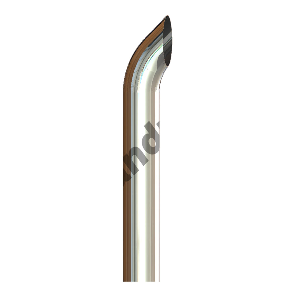 Grand Rock - 6" x 48" West Coast Curve O.D. Chrome Exhaust Stack