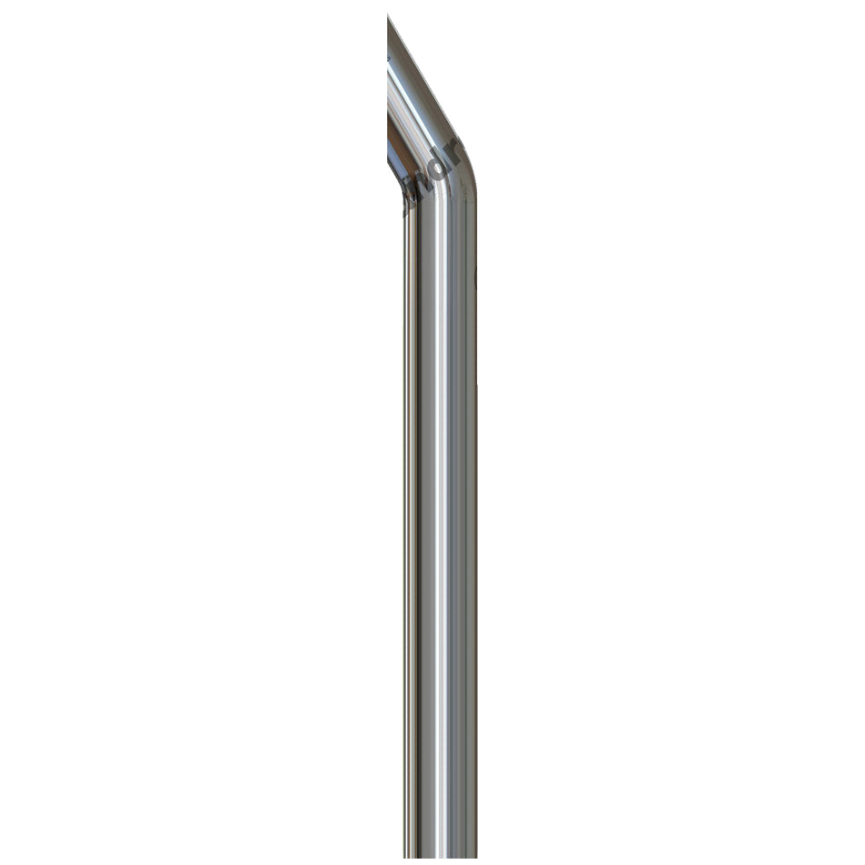 Grand Rock - 7" x 54" Curved O.D. Chrome Exhaust Stack