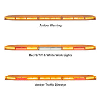 48" LED Elite Lightbar with Work, Alley, Takedown, Stop/Tail/Turn & Traffic Directional Lighting (Amber/White)