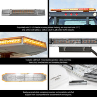 60" LED Elite Lightbar with Work, Alley, Takedown, Stop/Tail/Turn & Traffic Directional Lighting (Amber)